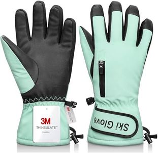 Odtmger Warm and Breathable Snow Gloves - Waterproof and Anti-Slip Ski Gloves for Boys & Girls, Men & Women