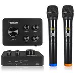 Sound Town Wireless Microphone Karaoke Mixer System, Supports HD Audio Return Channel, Optical (Toslink), Smart TV, Media Box, PC, Bluetooth, Soundbar, Receiver, AUX (SWM15-PROS)