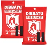 DIBBATU Fire Blanket for Home and Kitchen, Fire Blankets Emergency for Home, Emergency Fire Retardant Blankets for House, Fireproof Blanket Welding Blanket for Kitchen,Fireplace, Grill, BBQ