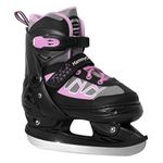 MammyGol Kids Ice Skates for Boys and Girls Adjustable Ice Skates with Hockey Style Blade Outdoor Recreation Pink