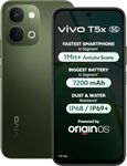 vivo T5x 5G (Cyber Green, 6GB RAM, 128GB Storage) | 50MP AI Dual Camera | 32MP Selfie | 6.76" FHD+ Display | 7200mAh Battery | Dimensity 7400-Turbo Processor | Fast Charging | Dual SIM Smartphone