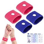 Zingso Anti Travel Sickness Bands Wristbands, 2 Pairs Motion Sickness Bands for Kids & Adults Natural Acupressure Nausea Relief Wristbands for Car Sea Flying Trip and Pregnancy Morning Sickness