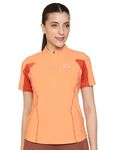 Nike Women's Regular Fit T-Shirt (DQ6124-871_Orange Trance/Reflective SILV