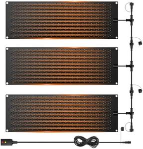 3 PCS Snow Melting Mats Outdoor, 10 x 30 in No-Slip Rubber Heated Snow Melting Mat, Waterproof and Leak-Proof Ice Melting Mats, Heated Driveway Mats for Winter Walkways, Outdoor Stairs, Steps,Doorways