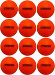 TronX Street Hockey Balls - 12 Pack - No Bounce Orange Outdoor Official Street Roller Hockey Balls