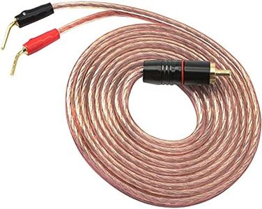 Cable de Altavoz,Cable de bocina RCA a Tipo Pin, Cable de Audio de Alta fidelidad OFC, Chapado en Oro RCA Macho a Conector de Doble Clavija Banana