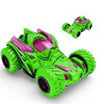 TECHNO TOYS Push and Go Stunt Racing Toy Car for Kids 360 Degree Rotation Big Rubber Tires Friction Powered Stunt Car Truck Vehicle Toy for Kids Toddlers