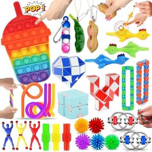 Lubibi Fidget Toy Antistress Set ,31Pezzi Fidget Toys Pack, Giocattoli Antistress Per Adulti e Bambini, Sensory Toy Per Alleviare Stress e Ansia, Regali Per Feste Di Compleanno, Premi Per La Classe