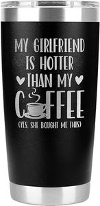 CURTIZON Coffee Mug Gifts For Boyfriend -My Girlfriend Is Hotter Than My Coffee Tumbler Gifts For Him - Boyfriend Tumbler -Boyfriend Birthday Gifts -His and Her Gifts-Boyfriend Gifts Ideas