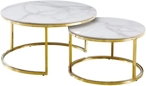 Layla Nesting Coffee Table (Gold, 80cm/60cm)