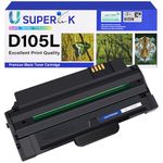 Usuperink MLT-D105L Compatible Toner Cartridge Replacement for Samsung MLTD105L 105L Use with ML-2525 ML-2545 SCX-4623F Printer (Black, 1 Pack)