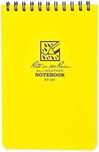 Rite in the Rain Weatherproof Top Spiral Notebook, 4" x 6", Yellow Cover, Universal Pattern (No.146)