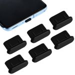 Andibro USB C Port Dust Protection Plugs, 6 Pcs Type C Silicone Dust Covers Phone Type-C Port Protective Caps Anti Dust Charging Plug Protectors Silicone Case Compatible with Laptop Smartphones(A)