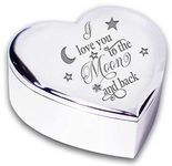 I LOVE YOU TO THE MOON and BACK Silver TRINKET BOX Gifts Presents Ideas for Her Women Fiance Romantic my Girlfriend Wife Birthday Valentines Day Mothers Wedding Anniversary from son daughter