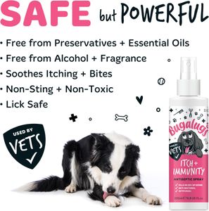 BUGALUGS Itch Immunity Dog Spray – Soothing Relief for Pets