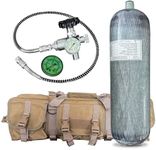 Orctac 6.8L/414Ci CE pcp air Tank,Paintball/hpa Tank,Paintball air Tank Carbon Fiber pcp Tank air Tank Scuba Tank with M18*1.5 Thread Dual Gauge Valve,Produced in August 2025