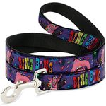 Buckle-Down "Bing Bong Poses/Candy Purples/Multi Color Dog Leash, 4'