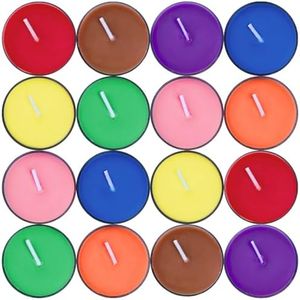 Unscented Colored Tealight Candles, Soy Wax with 4-5h Long Clean Burning, Perfect for DIY Candle Painting, Meditation, Witchcraft, Spell Chime Candles, Home Decor, and Gifts (Dark Color Series)