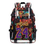 Basketball Player Star Kobe Multifunction Backpack Travel Student Backpack Fans Bookbag for Men Women (Style 1)