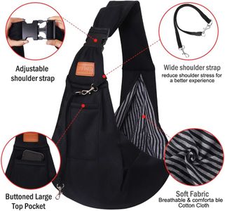 FDJASGY Small Dog Sling Carrier – Hands-Free Pet Travel Bag