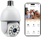 2.5K/4MP Light Bulb Security Camera Outdoor Waterproof,2.4G Light Socket Security Camera Outdoor, Wireless Security Camera Outdoor,Full Color Night Vision, TwoWay Dialogue,Motion Tracking,Alexa