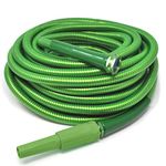 Bernini Chroma Metal Garden Hose 50 Ft Super Flexible Garden Hose, Lightweight No Kink Puncture Resistant Brightly Colored 304 Stainless Steel Hose With Patented Power Couplers (Lime Green)