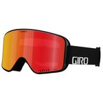 Giro Method Asian Fit Ski Goggles - Snowboard Goggles for Men & Women - Black Wordmark Strap with Vivid Ember/Vivid Infrared Lenses