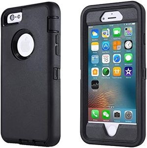 smartelf Case for iPhone 6 Plus/6s Plus With Built-in Screen Protector Heavy Duty Shockproof Dust Drop Protection Protective Cover for Apple iPhone 6+/6s+ 5.5 inch-Black