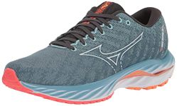 Mizuno Men's Wave Inspire 19 Running Shoe, Provincial Blue/White, 9.5