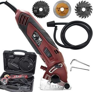 Multifunction Mini Circular Saw Machine Set, 400W High Powered Circular Saw Machine, Professional Compact Circular Saw with 3 Carbide Tipped Blade and Tool Box, for Cut Drywall,Tile, Metal…