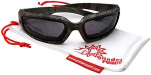 grinderPUNCH Camo Motorcycle Riding Glasses - Smoke Lens Biker Foam Pad