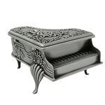 Naimo New Vintage Piano Design Jewelry Box Decorated with Rose Sculpture Creative Gift Present (Large piano)