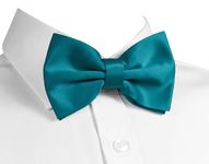 trilece Bow Ties for Men - Men's Solid Pretied Bowties for Formal Wear - Adjustable Bow Tie - Bow ties for Woman, Teal, Standard