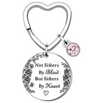 TTOVEN Sister Gifts Sister Birthday Gifts Sister Keyring Sister Gifts from Sister Not Sisters By Blood But Sisters By Heart