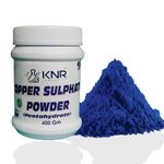 KNR CORPORATION Premium Copper Sulphate Powder | Pure Neela Thotha, Cuso4 Powder For Plant And Gardening And Swimming Pool Cleaner,Algae Removal, Aquaculture | Industrial Use (400 Gm)