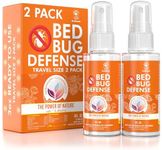 All Natural Bed Bug Spray - Non-Toxic Bed Bug Killer - 2 Bottle Value Bed Bug Spray Travel Size - Fast-Acting Bed Bug Killer | Kills Fleas and Mites