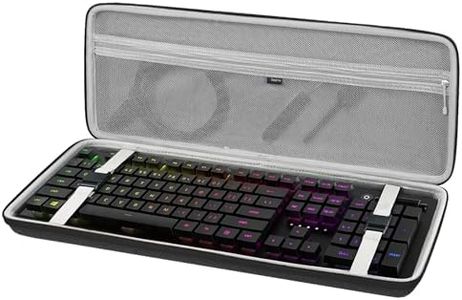 GEEKRIA Full Size Keyboard Case, Hard Shell Travel Carrying Bag for 108 Key Computer Mechanical Gaming Keyboard Compatible with Razer BlackWidow V3 Mechanical Gaming, Ornata Chroma Gaming