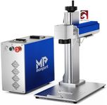 Monport 30W Fiber Laser Engraver with Lightburn,5.9" x 5.9" Work Area and 30W Laser Source, Fiber Laser Marking Etching Machine for Metal, Silver, Stainless Steel, Gold and More