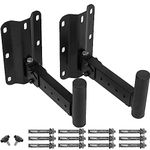 Nbguigdstr Heavy Duty Speaker Wall Mounts Support up to 110lbs,Adjustable PA Speaker Mount Bracket Holders,Speaker Stand Wall Fixed, Wall Mount Speaker Brackets Swivel & Tilt,2 Packs Black