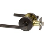 Designers Impressions Kain Design Contemporary Oil Rubbed Bronze Privacy Euro Door Lever Hardware (Bed and Bath)