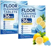 Floor Cleaner Tablets Hard Floors Deep Cleaning Solution for mopping, all purpose Dissolvable Cleaning pods for Tile, Vinyl, Hardwood, Compatible with Robot Mops & Wet/Dry Vacuums, Lemon (72)
