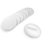 10pcs Powder Puff Cotton Cosmetic Powder Makeup Puffs Pads with Ribbon Face Powder Puffs for Loose and Foundation 2.36 inch. (White)