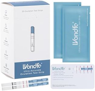 Wondfo Ovulationstest 20x LH 0-65mIU/ml Kontinuierliche Vorhersage der Ovulationstage Fruchtbarkeitsteststreifen Quantitative Ovulationstests für Frauen zu Hause Pinpoint 2 Peak Fruchtbarkeit Tage