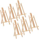 Tosnail 6 Pack 16" Art Easel Stand Tabletop Wooden Display Stand Photo Holder Display Stand for Artist, Students, Adults, Kids Painting