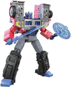Transformers Juguetes Generations Legacy Series Clase líder - Figura G2 Universe Laser Optimus Prime - 17,5 cm - Edad: 8+
