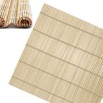 AIKS 2PCS Natural Bamboo Sushi Rolling Mat Sushi Roller Inch for Making Sushi 9x9.5 Inch