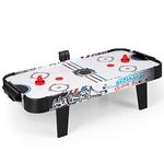 Giantex 42" Air Hockey Table - Small Air Hockey Table Top w/ 2 Pucks, 2 Strikers, LED Electronic Scoring, Powerful 12V Motor, Portable Mini Air Hockey Arcade Table Game for Kids & Adults, Game Room