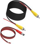 MEIRIYFA Backup Camera RCA Video Cable, Vehicle Car Reverse Rear View Camera Video AV Extension Cable RCA Male to Male with Detection Trigger Wire Double-Shielded (6M)