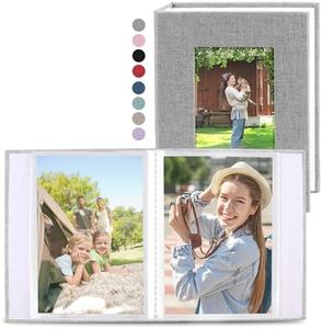 vivinin 2 Pack Photo Album 5x7, Linen Cover Photo Album, Small Photo Album Book for 36 Pockets Hold 72 Pictures, Picture Book for Photos Family Anniversaries Baby Vacations (Gray)