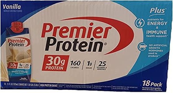 Premier Protein Shake Vanila Flavored 18 Pack/ 11 Fl Oz Net Wt 198 Fl Oz, 198 Fluid_Ounces (546220)